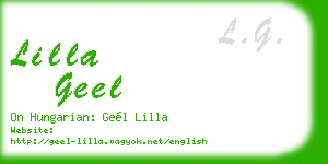 lilla geel business card
